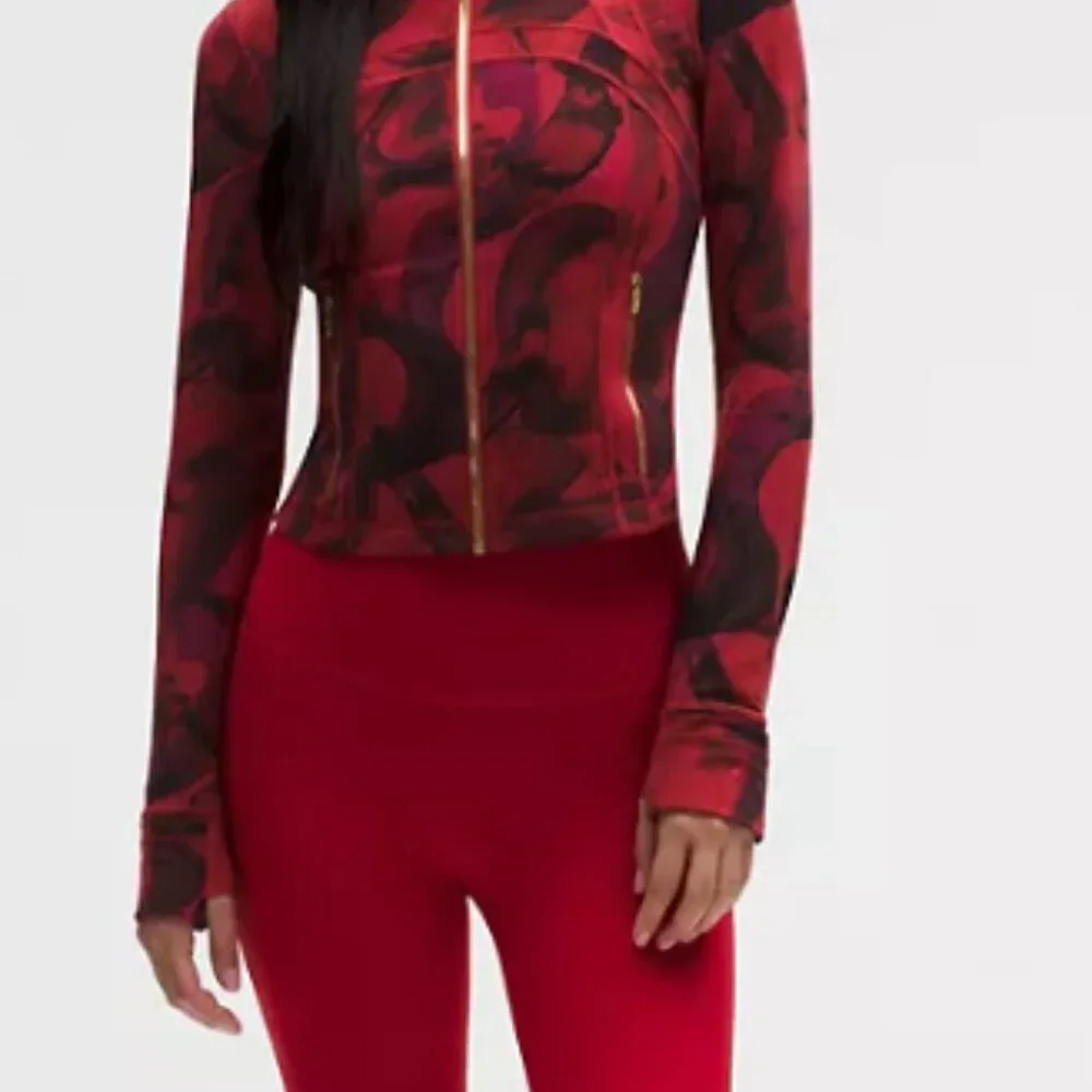 Lululemon 2026 Lunar New Year Define Cropped Jacket Nulu- Lunar Plumes Red Multi - Picture 2 of 6